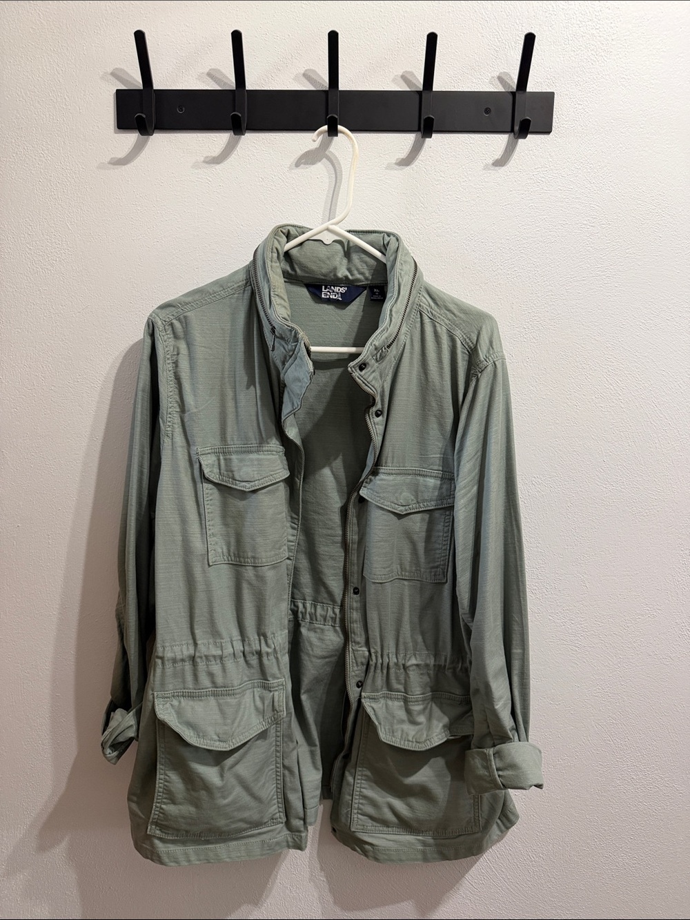 Lands' End Sage Green Utility Jacket - Women's